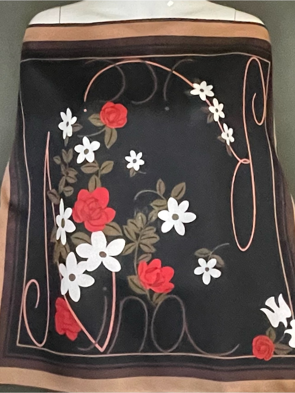 Gorg Vintage Nina Ricci Silk Blend Scarf 23 In Sq Excellent Condition - Picture 9 of 11